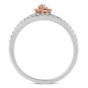 Diamond Rose Tiara Ring (1/4 ct) in 10k White & Rose Gold