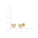 Diamond Accent Heart Stud Earrings in 14k Gold