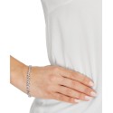 Cubic Zirconia Multi-Cut Tennis Bracelet in Sterling Silver