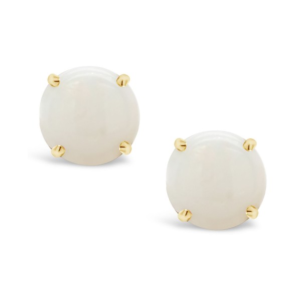 Opal (5/8 ct) Stud Earrings in 14K Yellow Gold