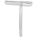 Diamond Cross Ring (1/10 ct) in 14k White Gold