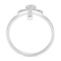 Diamond Cross Ring (1/10 ct) in 14k White Gold