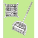 Men's Diamond Square Cluster Stud Earrings (1/4 ct) in Sterling Silver