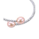 Pink Cultured Freshwater Pearl (9-10mm) Bangle Bracelet