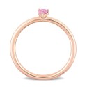 Pink Sapphire (1/4 ct) Pear Stackable Ring in 10K Rose Gold