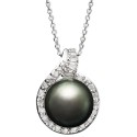 14k White Gold Necklace, Diamond (1/2 ct) Pendant