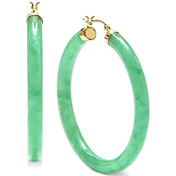 Medium Hoop Earrings in 14k Gold-Plated Sterling Silver, 1.77