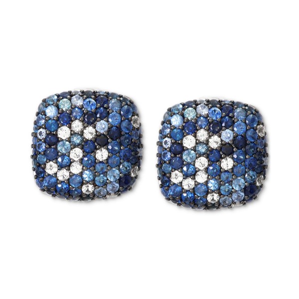 Multi-Sapphire Ombré Statement Earrings (3-5/8 ct) in Sterling Silver