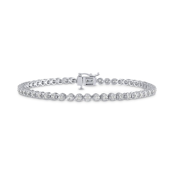 Diamond Tennis Bracelet (2 ct) in 14k White gold or 14k Yellow Gold