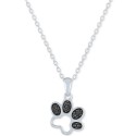 Accent Paw Print Pendant Necklace, 16