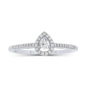 Diamond Teardrop Halo Engagement Ring (1/4 ct) in 14k