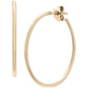 Polished Tube Medium Hoop Earrings in Gold Vermeil