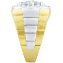 Men's Diamond Cluster Ring (2 ct) in 10k Two-Tone Gold