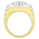 Men's Diamond Cluster Ring (2 ct) in 10k Two-Tone Gold