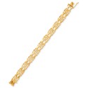 Openwork Filigree Link Bracelet in 14k Gold-Plated Sterling Silver