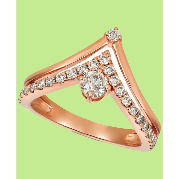 Nude Diamonds Crown Ring (5/8 ct) in 14k Rose Gold