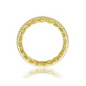 14K Gold Plated Cubic Zirconia 2 Chain Band Ring