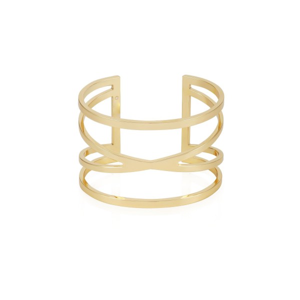 Gold-Tone Twisted Double Cuff Bracelet