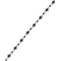 Diamond Accent Marquise Link Bracelet in Silver-Plate