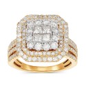 Diamond Cluster Engagement Ring (2 ct) in 10k Gold