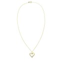 Diamond Accent Gold-plated Open Heart Pendant Necklace