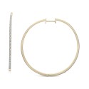 Diamond Skinny Medium Hoop Earrings (1/4 ct), 1.75