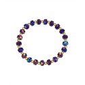 Mystic Color Crystal and Gold Ball Stretch Bracelet