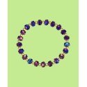 Mystic Color Crystal and Gold Ball Stretch Bracelet