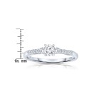 Sterling Silver Cubic Zirconia Engagement Ring