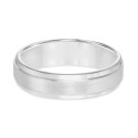 Men's White Tungsten Carbide Ring, Comfort Fit Wedding Band (6mm)