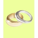 24K Gold-Plated Mixed Metal Stacking Rings 2 Piece Set