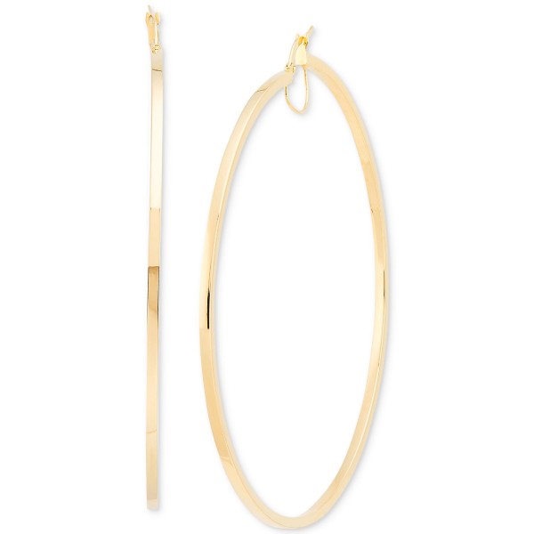 Skinny Extra-Large Hoop Earrings in 10k Gold, 70mm