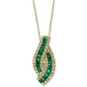 Emerald (7/8 ct) & Diamond (1/5 ct) 18