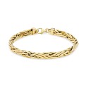 Woven Link Chain Bracelet in 14k Gold