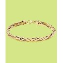 Woven Link Chain Bracelet in 14k Gold