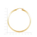 Polished Tube Medium Round Hoop Earrings in 14k Gold, 1-3/4