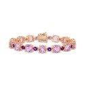 Pink Amethyst (24-5/8 ctt.w.) Tennis Bracelet in Sterling Silver