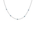 Blue Topaz Paperclip Link 18