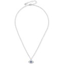 Silver-Tone Crystal Pendant Necklace, 16