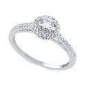 Diamond Halo Engagement Ring (1/4 ct) in 14k