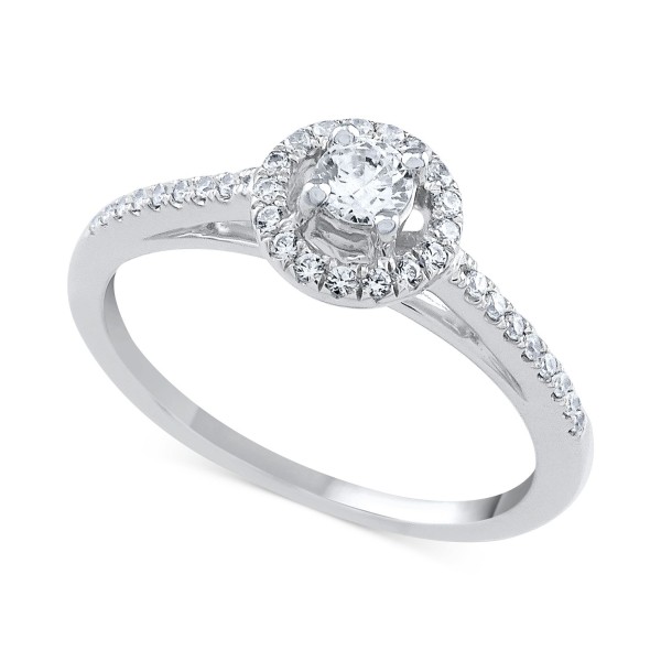 Diamond Halo Engagement Ring (1/4 ct) in 14k