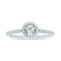 Diamond Halo Engagement Ring (1/4 ct) in 14k