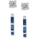 2-Pc. Set Blue Spinel Hoops (1/3 ct)