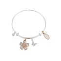 14K Gold Flash-Plated of Pearl Inlay Flower Charms