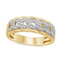 Men's Diamond Chain Link Style Band (1/5 ct) in Sterling Silver