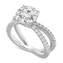 Diamond Solitaire Engagement Ring (3-3/8 ct) in 14k White Gold