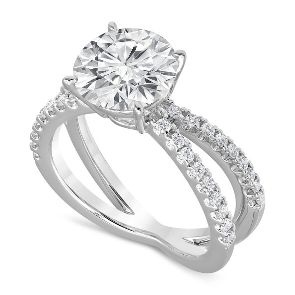 Diamond Solitaire Engagement Ring (3-3/8 ct) in 14k White Gold