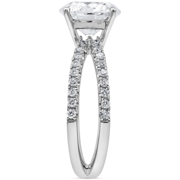 Diamond Solitaire Engagement Ring (3-3/8 ct) in 14k White Gold