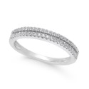 Diamond Double Row Band in (1/4 ct) in 14k Gold, White Gold