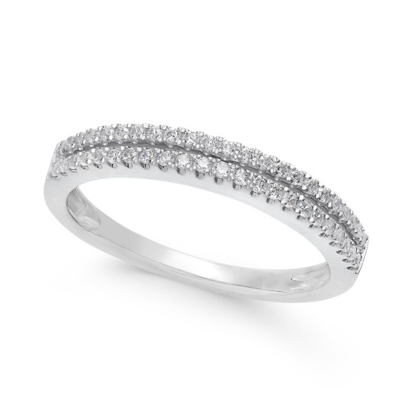 Diamond Double Row Band in (1/4 ct) in 14k Gold, White Gold